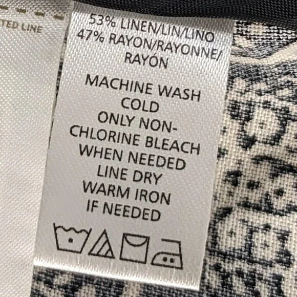 LOFT  Brocade Linen Skirt‎ Womens Size 8 Pleated Print Mini Black - Picture 4 of 5